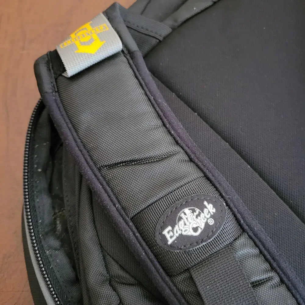 Vintage Eagle Creek Matrix Tungsten Backpack Black Gray Tech Travel Daypack Used